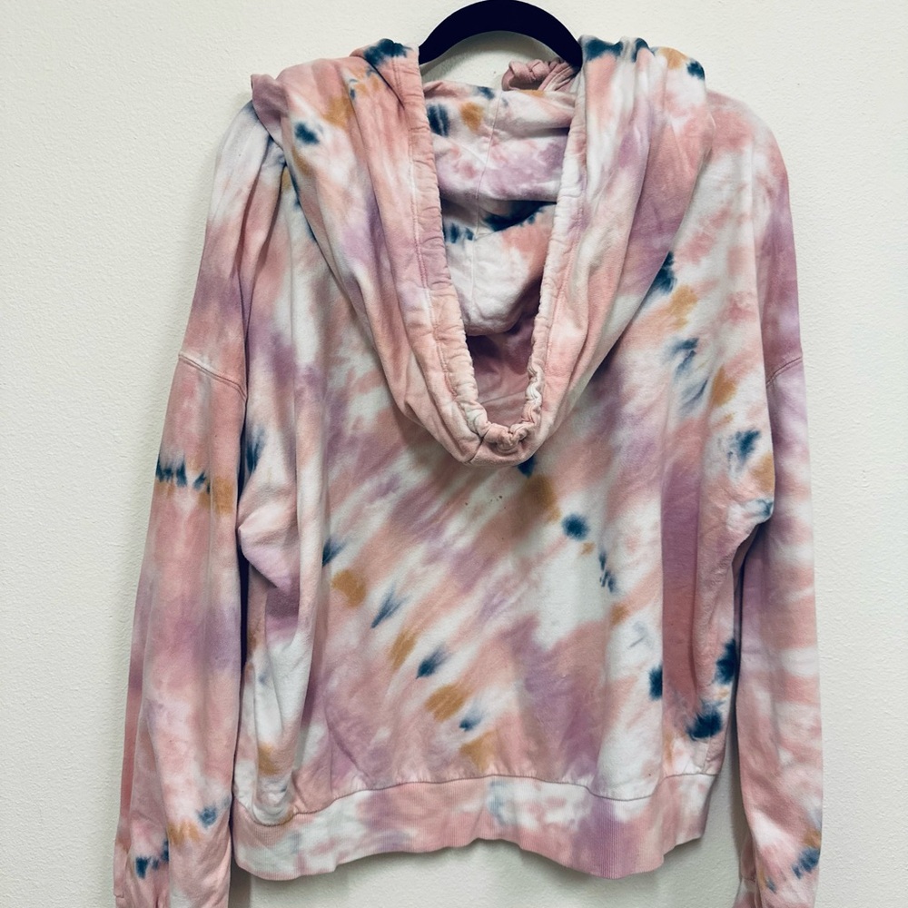 YOUNG FABULOUS & BROKE Cowl Neck Sweater | Pink Tye Dye | Large